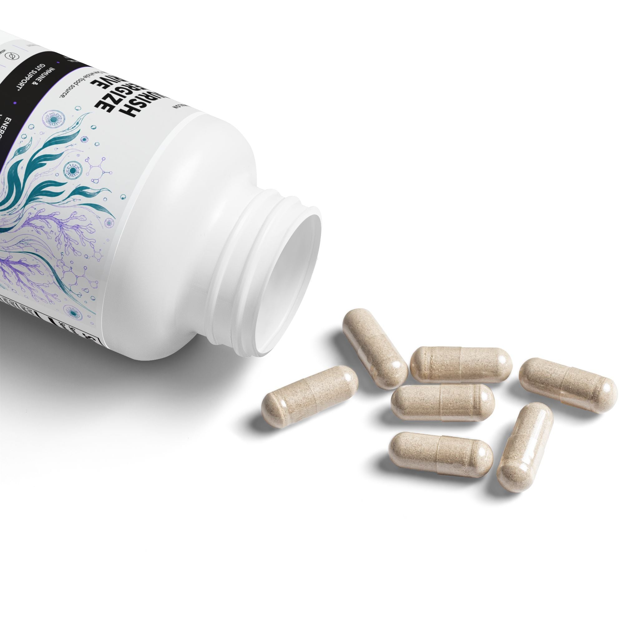 Primalon Sea Moss Supplement 60 Capsules | 92 Minerals Irish Moss Bladderwrack Burdock BioPerine® | Vegan Non-GMO