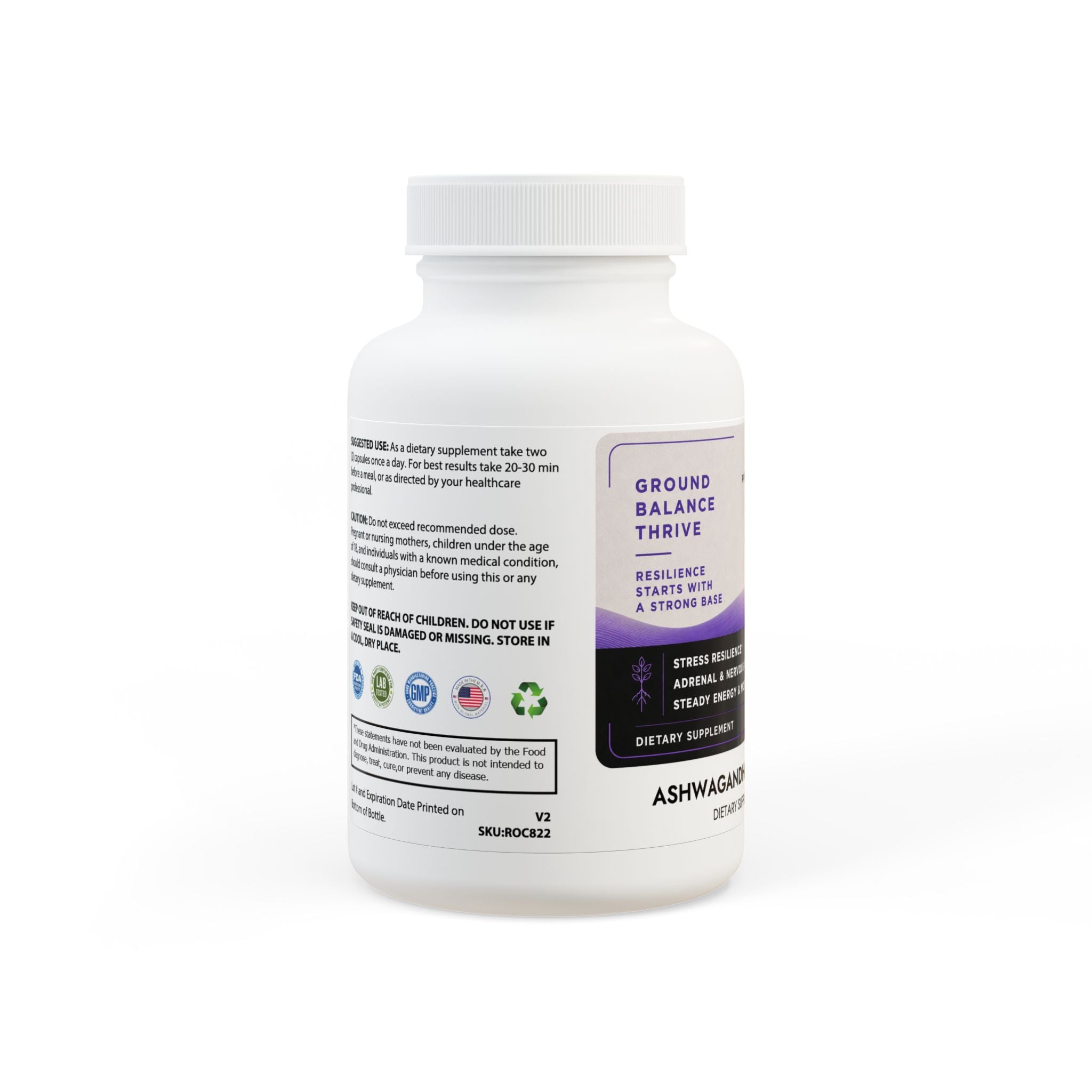 Ashwagandha and Black Pepper Supplement (60 capsules)