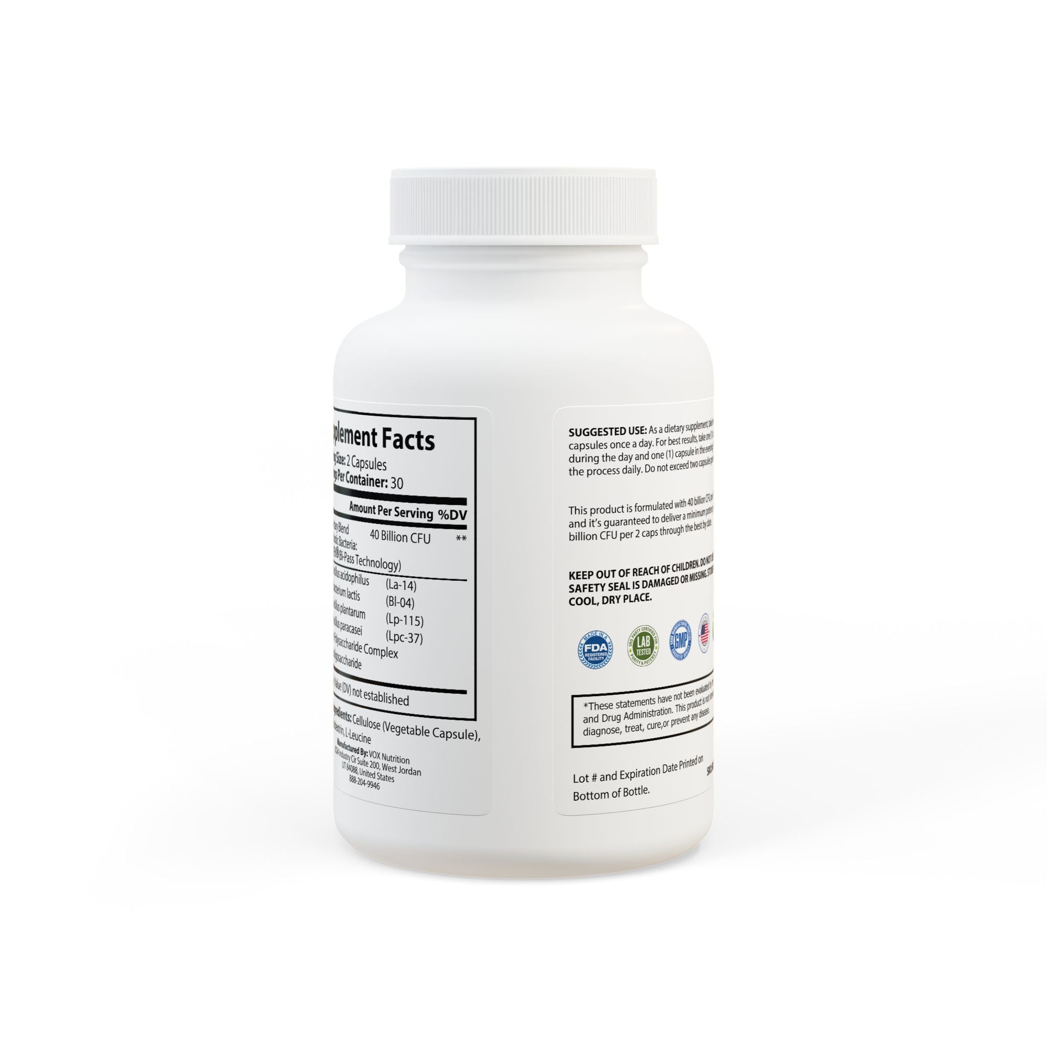 Primalon Probiotics Supplement 60 Capsules | 40 Billion CFU MAKTREK® | Gut Health, Immunity & Athletic Recovery