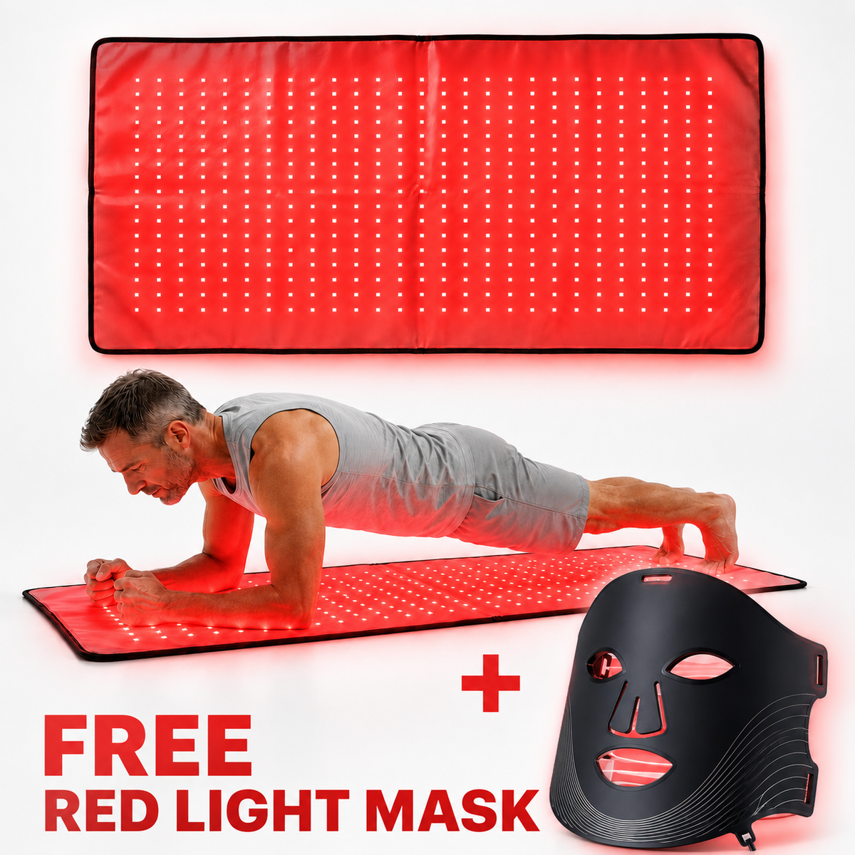 Primalon Full-Body LED Mat + Free Mask | 660nm + 850nm | For Home Use